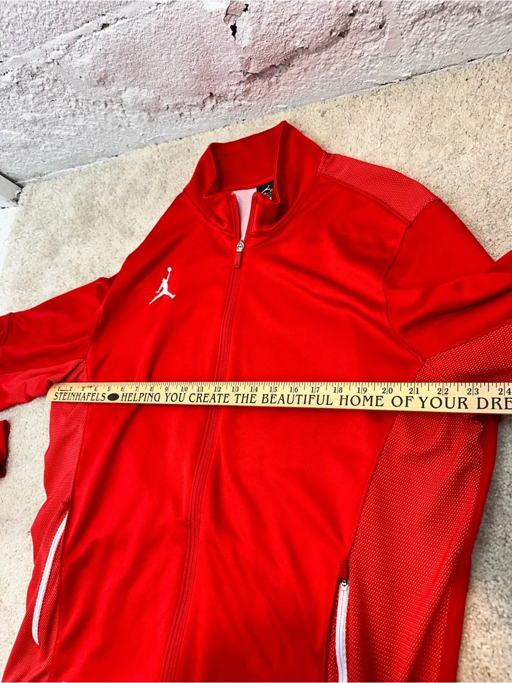 Nike Men's Air Jordan Flight Team Dri-Fit Jacket Full Zip Red Size XL